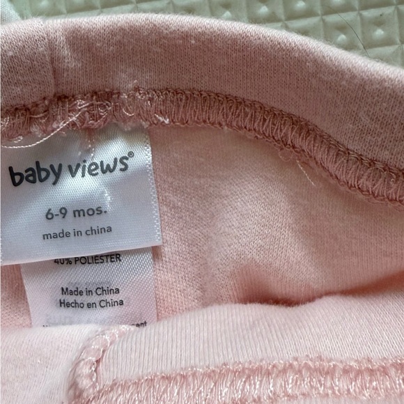 Carters|Baby girl White Floral Embroidered Top w ruffles & Pink Leggings•••9M - Picture 4 of 5